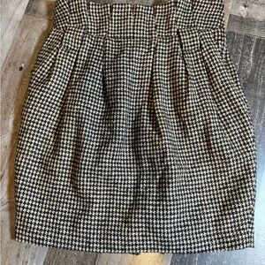 Anne Fontaine Houndstooth Tweed Mini‎ Skirt Pleated Parisian Chic Old Money 40